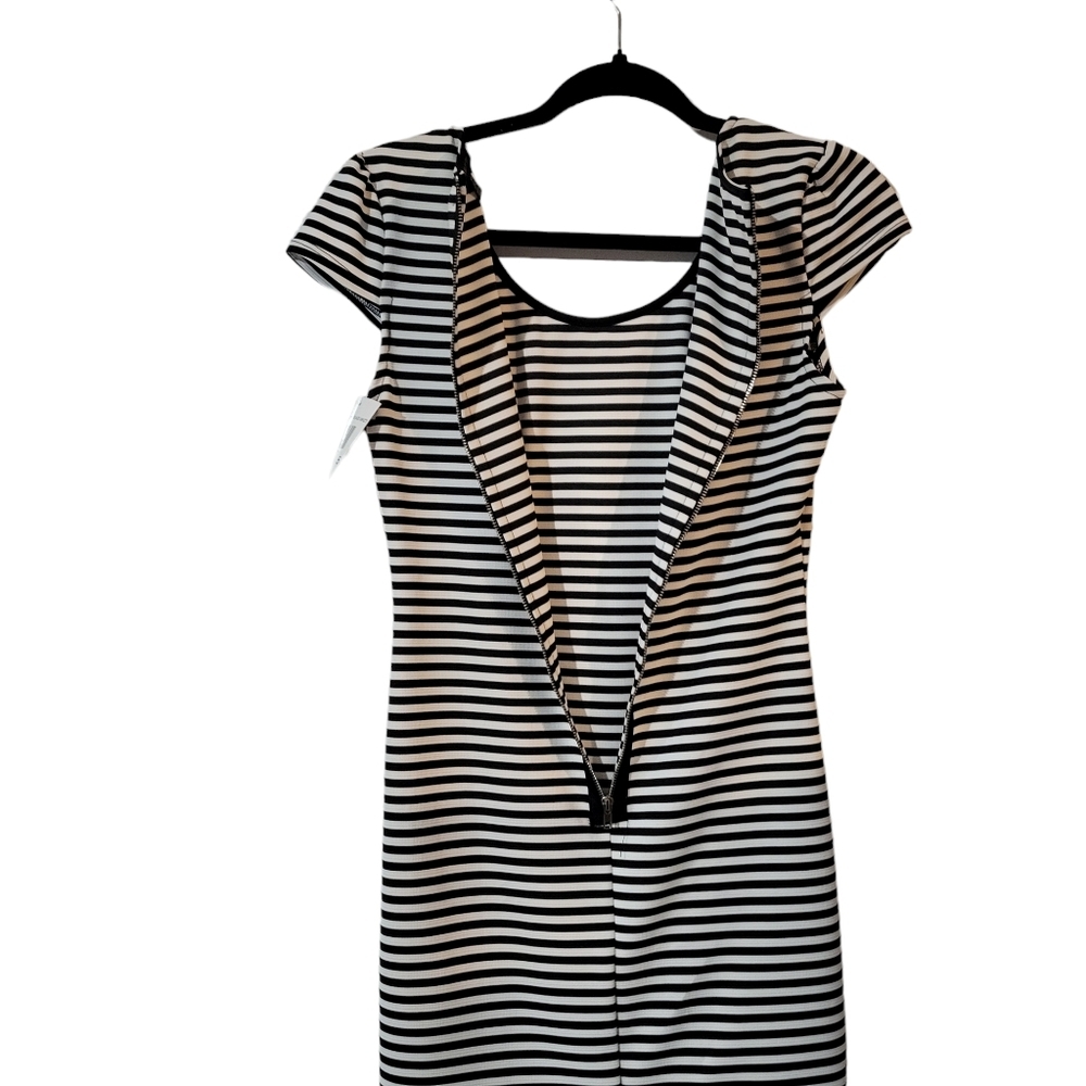 Jodi Kristopher black and white striped dress  size 5/6 - Picture 5 of 10